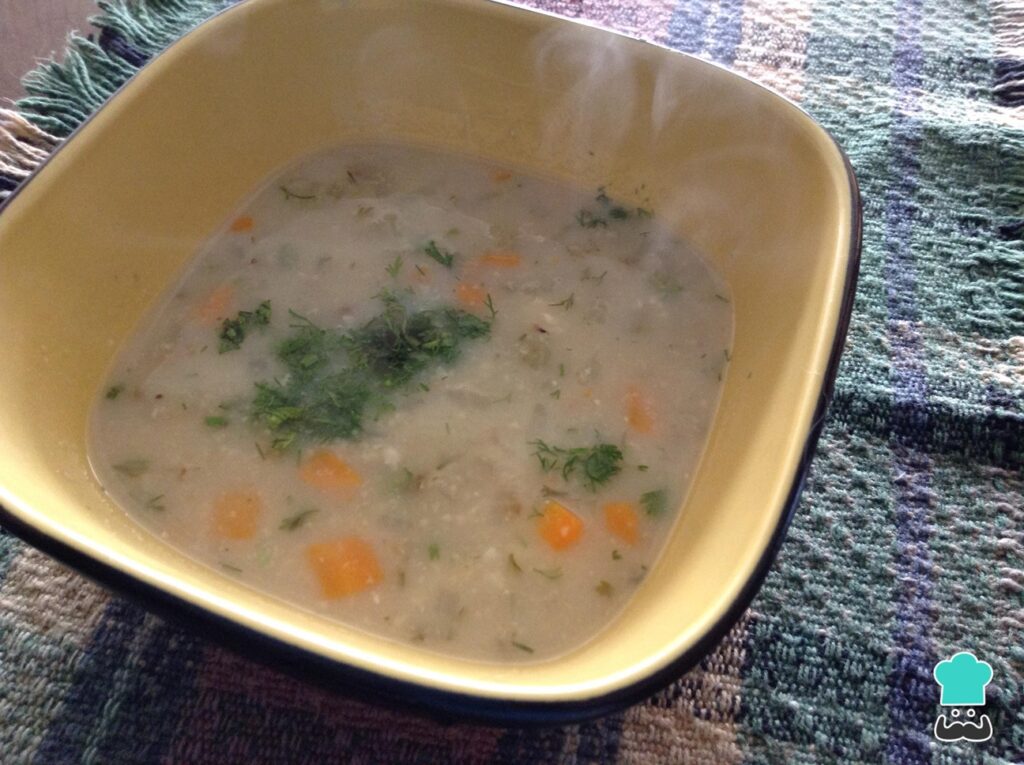 Receta de Sopa de avena y verduras